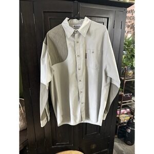 COLUMBIA Shooting Button Down Tan Shirt size XL Outdoor